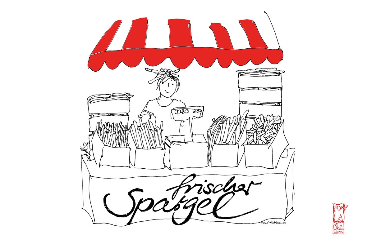 Deutsche Leitkultur, Ostwestfälischer Bilderbogen. Anke Raum, OWL, Spargel,