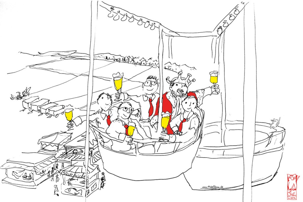 Der Biergarten hat eine Maus mitgebracht. Kannst Du sie finden?