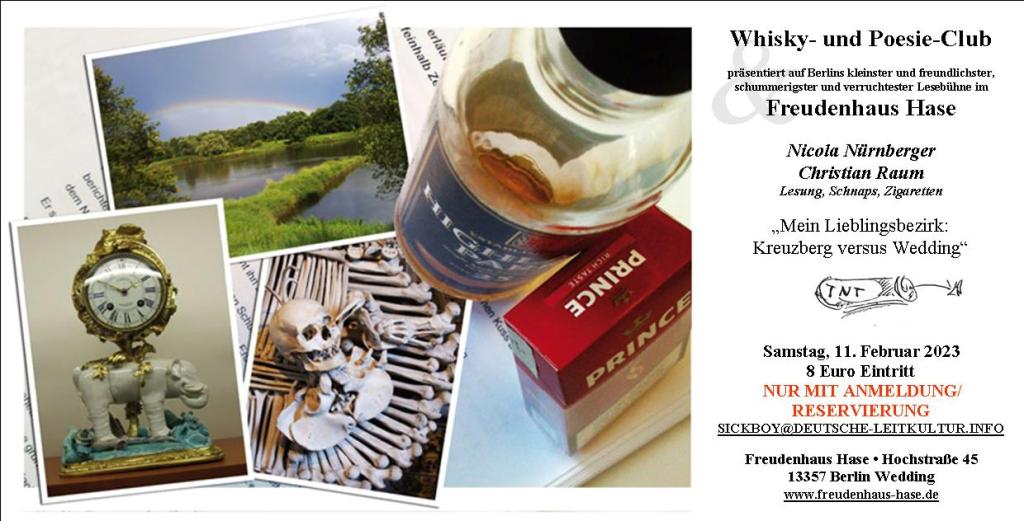 EINLADUNG: WHISKEYCLUB ON STAGE IM FREUDENHAUS&nbsp;HASE