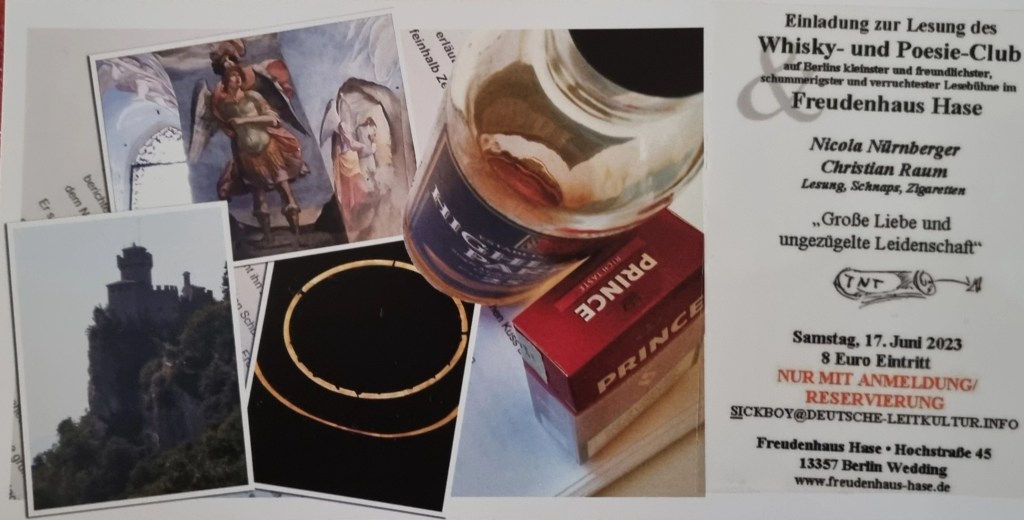 WHISKEYCLUB ON STAGE: VON  LIEBE UND DER&nbsp;LEIDENSCHAFT