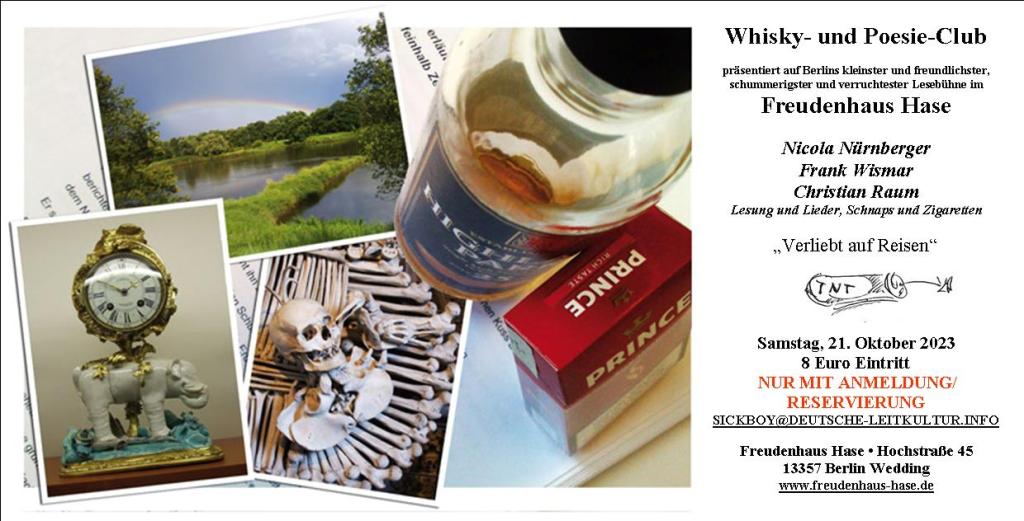 WHISKY- UND POESIECLUB: VERLIEBT AUF&nbsp;REISEN