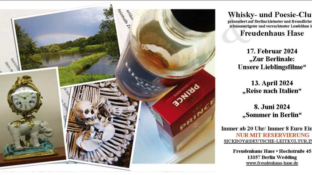 Poesie- und Whiskeyclub Termine bis&nbsp;Juni